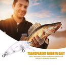 10pcs Wobblers Unpainted Hard Bait Plastic Transparent Fishing Lure Tackle