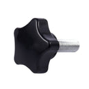 Locking screw, M10 x 30 mm, star grip, 40 mm diameter metal