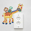 DIY Giraffe Diamond Painting Luminous Switch Stickers Bedroom Wall Decals