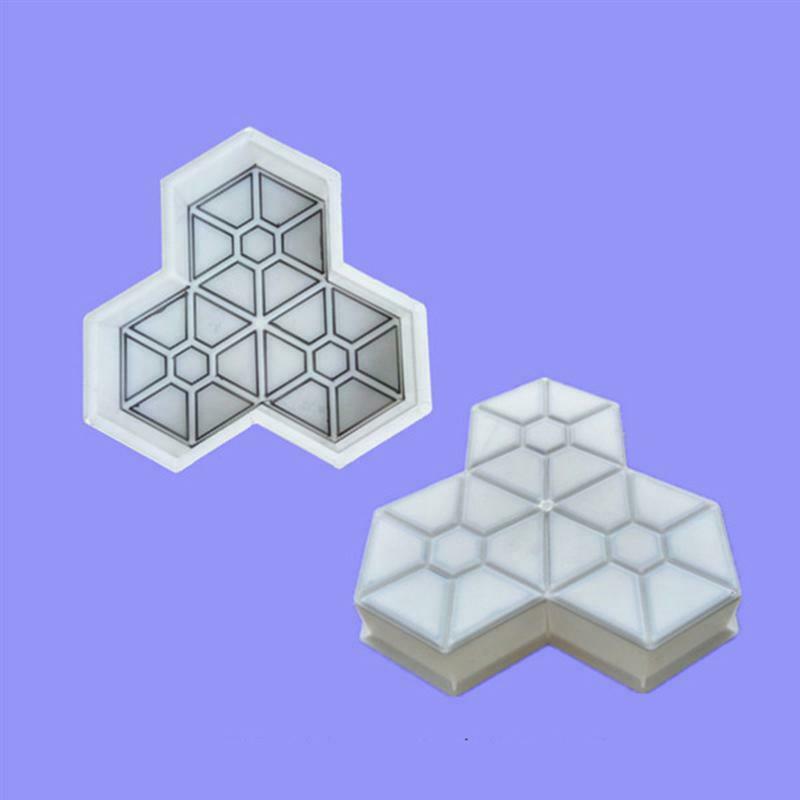 1Pcs Path Mold Maple Leaf Concrete Manually Plastic Stepping Stone Paving M
