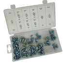 Box of 110 PCS Metric Grease Nipples Zerk Fittings M6 M8 M10 45/90 Degree Set