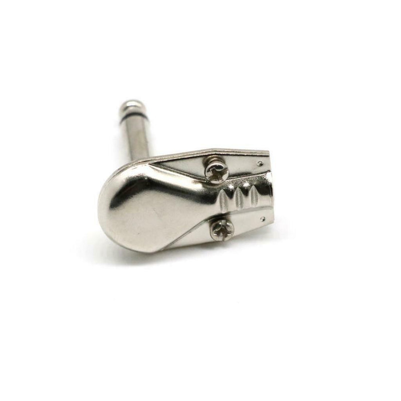 10pcs 1/4'' 6.35 Mm Mono Right Angle Flat Male Connector Solder Lugs