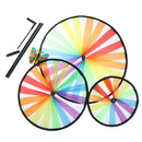 36cm Colorful Rainbow Triple Wheel Wind Spinner Windmill Garden Yard Decor To%x
