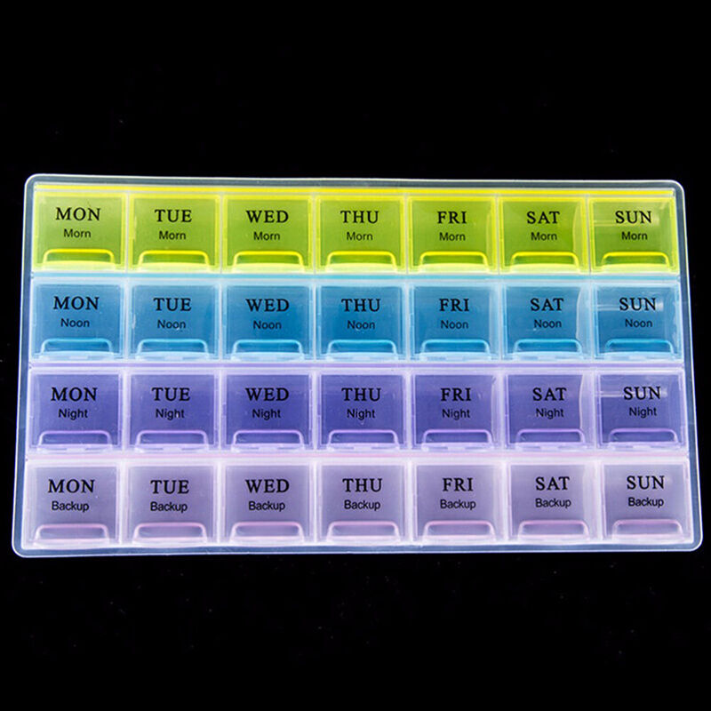 Weekly 7 Days Pill Boxes Medicine Tablet Case Holder Container Storage Or Dwyx