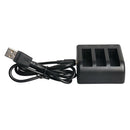 5V/2.1A 3 Battery Charging Charger Micro USB Port for GoPro Fusion Action Camera