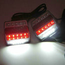 2Pcs Taillight 16LED Trailer Lights Truck IPL8 Universal 12V Truck Tail LigS Hn