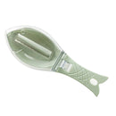 Manual Fish Scale Remover Scaler with Lid Fish Shape Home Kitchen Tool Green