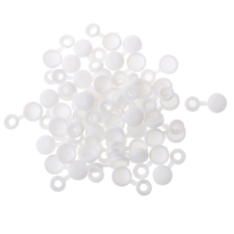 50 Pcs Screw Cover for 6g/8g Screws (3mm-5mm Shank Diameter), White