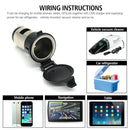 Metal Cigarette Lighter Socket 12V Power Outlet for Car Boat Motorcycle ATV