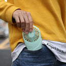 Mini Hand-held Suction Cup Desktop Fan Portable Pocket Small Fan (Green) A