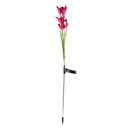 Red Lily Solar Powered 3 LED Flower Garden Balcony Party Path Light Bulb V1D2