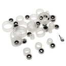 23pcs Luminous Fishing Rod Guide Line Ring Tips Guides Eye Rings Kit,23 Size