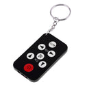 Mini Universal TV Remote Control Keychain 7 Keys With Keychain Black Controller