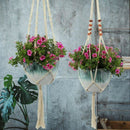 Macrame Plant Hangers Set Of 2 Indoor Wall Hanging Planter Basket Flower Po T9O9