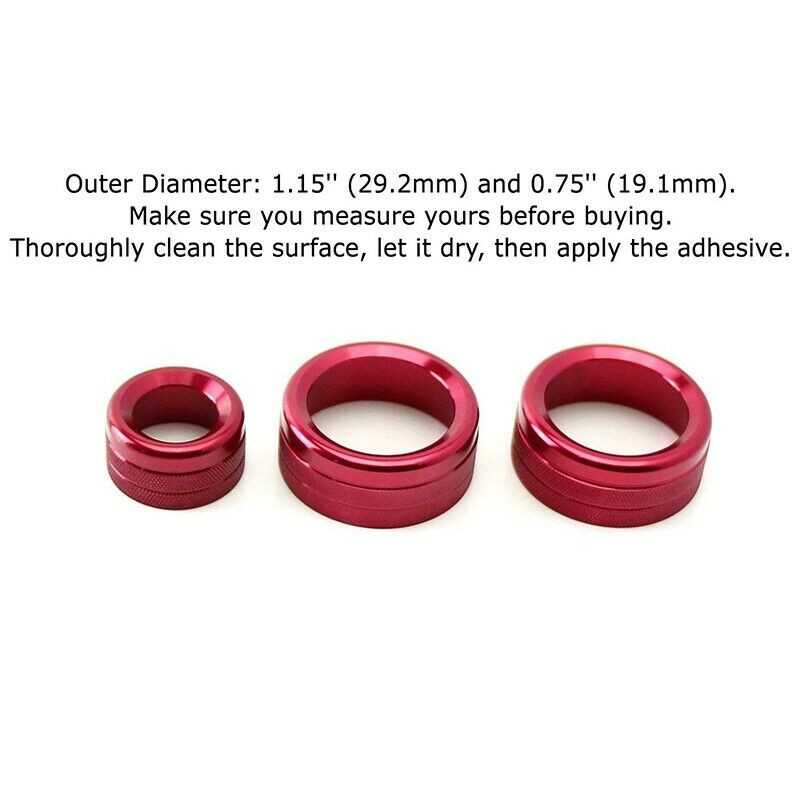 AC Climate Control and Radio Volume Knob Ring Covers for BMW 1 2 3 3GT 4 Se R5J6