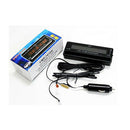 4 In 1 Digital Car Voltage Alarm Clock with Indoor/ Outdoor Thermometer and LCD