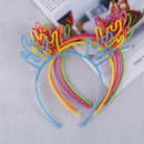 6pc Deer Headband boy girl's crown Hair Hoop Kids Birthday Christmas Elk decorOZ