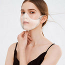 2Pcs Foldable Clear Face Shield Reusable Washable Anti-Fog Mouth Cover Visor