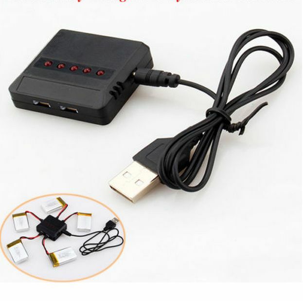 3.7V 5 in 1 Lipo Battery USB Charger Adapter for Syma X5 X5C X5C-1 RC Drone HOT