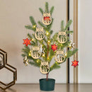 10pcs/bag DIY Wooden Clip Christmas Tree Pendant Handmade Pendant Gifts (B) A