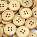 100pcs 15mm Round Pattern 4 Holes Wood Buttons Sewing Scrapbooking Craft New
