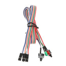 2x 60cm ATX Desktop Case Power On Off Reset Switch Cable with 2 x LED Lights