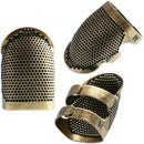 3 Pieces Copper Finger Protector Thimble Adjustable Fingertip Thimble for S B4Q8