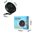 3-in-1 Motorcycle Electronic LED Digital Thermometer Voltmeter Time Temp Gauge