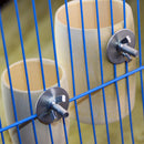 2Pcs Bird Parrot Food Water Bowl Feeder Pigeons Cage Cup Feeding Holder Birdcage