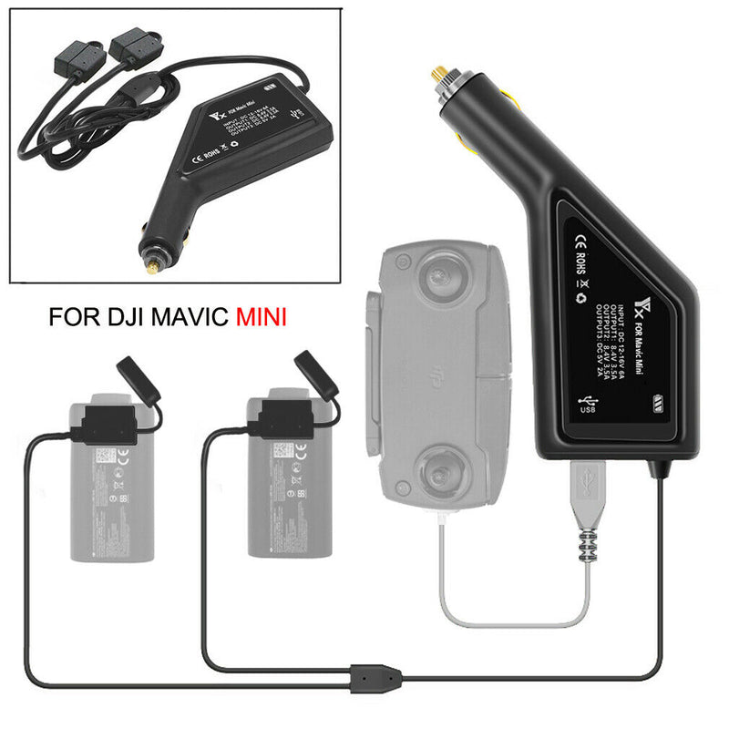 3 In 1 Battery Fast Car Charger USB Charging Portable for DJI Mavic Mini Drone