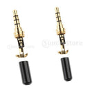 2Pcs 4 Pole 3.5mm 1/8" TRRS Male Audio Jack Plug Soldering for Headset