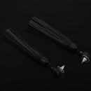 one pair of Glass Crystal Long Tassel Earrings Black K9S8