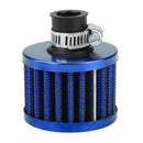 12mm Car Motor Cold Air Intake Filter Turbo Vent Crankcase Breather(Blue)