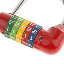 2pcs 5-Digit Security Combination Lock Bag Suitcase Padlock Number Code Red