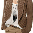1Pc Feather Necklace Hollow Circle Dream Catcher Jewelry Chain For Women FT