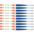 10Pcs/Set Carp Fishing Floats Set Buoy Bobber Stick for Fish Tackle Vertica