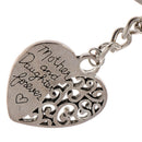 1Pcs Mother and Daughter Forever Hollow Heart Key Ring Mother's Day G 3C