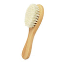 Natural Wooden Handle Soft Press Baby Hairbrush and Super Soft Goat Hair Su