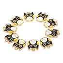 10Pcs/Set Enamel Alloy Owl Charms Animals Pendant Jewelry DIY Making Craft Gif-