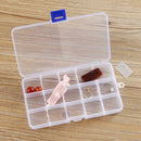 5pcs 15 Girds Clear Plastic Compartment Adjustable Organizer Storage Jewel EPD