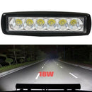 18W 2X 6inch Flood LED Work Light Bar Driving Lamp SUV Truck UTE Offroad ATV