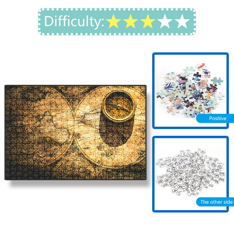 1000pcs DIY Paper Jigsaw Puzzle World Map Picture Toys for Reduce Stress