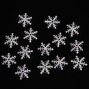 200pcs 3cm Christmas Tree White Plastic Snowflakes Party Home Desk Decor AU