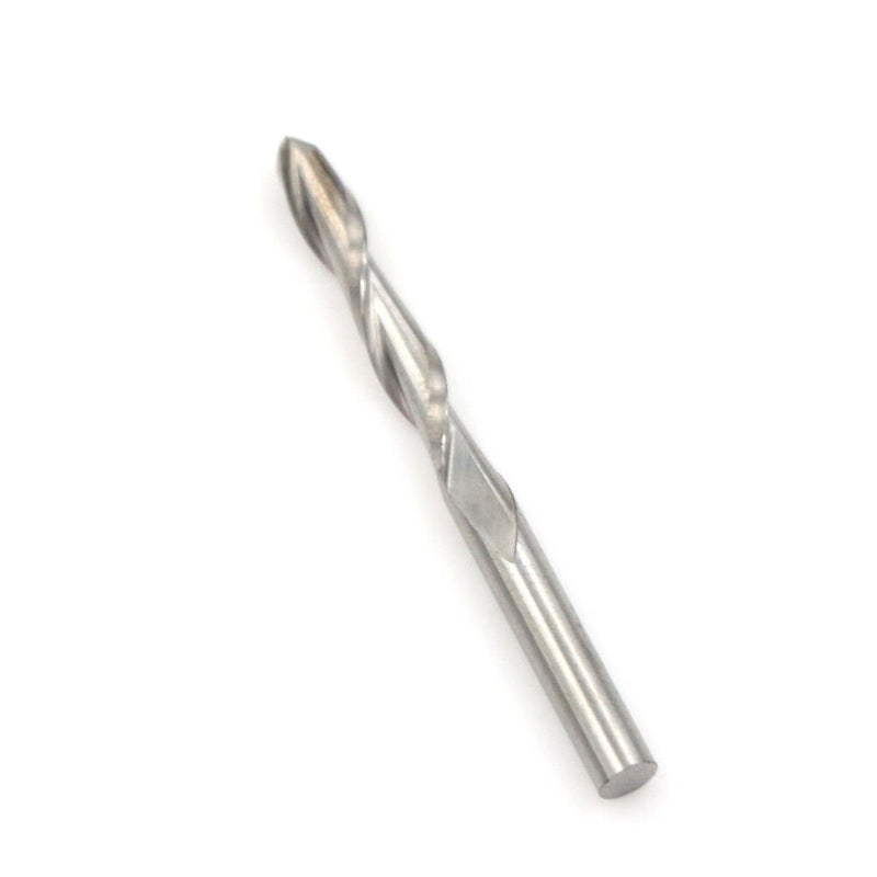 2pcs Flute 3.175mm Carbide CNC Ball Nose End Mill Bits 22mm Router Tool J Kw