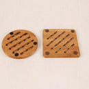 Bamboo Trivet, Home Kitchen Bamboo Hot Pads Trivet, Heat Resistant Pads Tea I9G1
