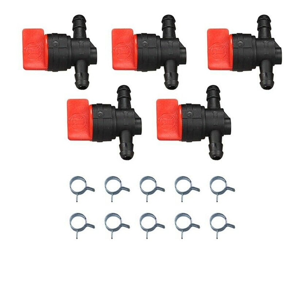 5 Packs 698183 Fuel Shutoff Valve 1/4 inch Inline Straight Fuel Shut Off Va