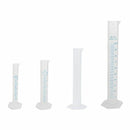 4pcs Set Plastic Graduated Laboratory Measuring Cylinder 10mL,25mL,50mL,1 D Q5Z1