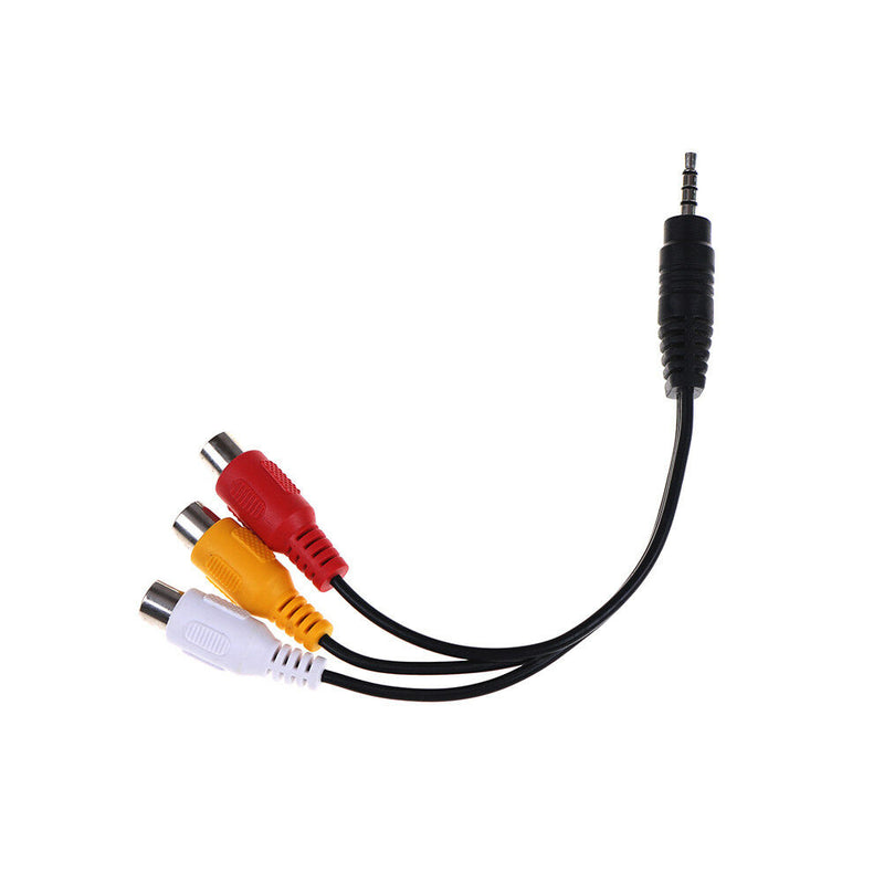 28cm 3.5mm jack av male to 3rca female audio video cable cord  stereo adapter SP