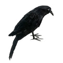 2x Artificial Realistic Birds Black Crows for Garden Halloween Decoration