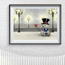 5D DIY Full Drill Diamond Painting Snowman Cross Stitch Mosaic Kits Decor